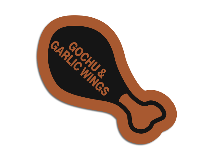 Gochu and Garlic Wings Sticker