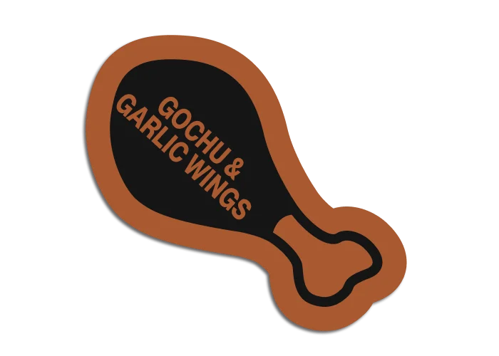 Gochu and Garlic Wings Sticker